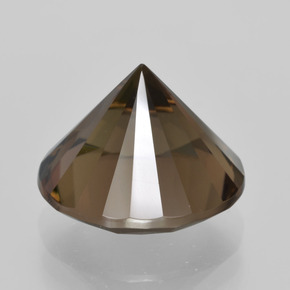 Quarzo fumé naturale marrone da 5,91 ct, taglio rotondo, VVS