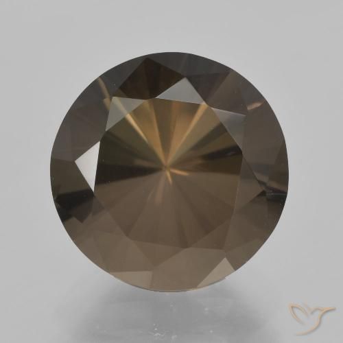 6.15ct Naturale Marrone caldo Quarzo fumé, Rotondo, VVS