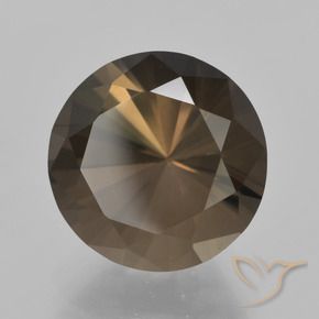 Quarzo fumé Marrone caldo naturale da 6.15 ct, Rotondo, VVS