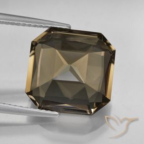Quarzo fumé ombra marrone naturale da 8.22 ct, Ottagonale / Taglio smeraldo, VVS