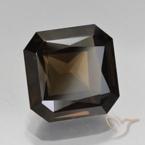 Quarzo fumé Marrone scuro naturale da 8.66 ct, Ottagonale / Taglio smeraldo, VVS