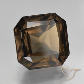 Quarzo fumé Marrone scuro naturale da 8.86 ct, Ottagonale / Taglio smeraldo, VVS
