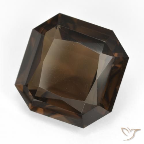 Quarzo fumé Marrone cioccolato naturale da 9.16 ct, Ottagonale / Taglio smeraldo, VVS