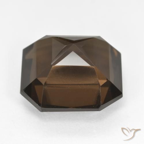 Quarzo fumé Marrone cioccolato naturale da 9.16 ct, Ottagonale / Taglio smeraldo, VVS