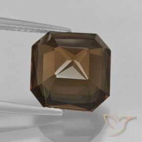 Quarzo fumé ombra marrone naturale da 6.35 ct, Ottagonale / Taglio smeraldo, VVS
