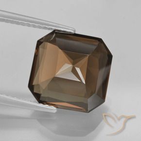 Quarzo fumé ombra marrone naturale da 6.55 ct, Ottagonale / Taglio smeraldo, VVS