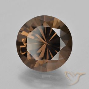 Quarzo fumé Hickory Brown naturale da 5.85 ct, Rotondo, VVS