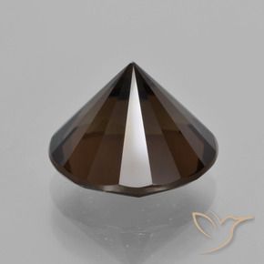 Quarzo fumé Marrone scuro naturale da 6.34 ct, Rotondo, VVS