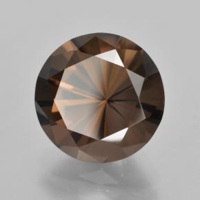 Quarzo fumé naturale marrone da 6,57 ct, taglio rotondo, VVS
