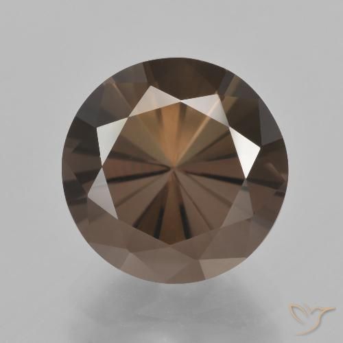 Quarzo fumé ombra marrone naturale da 6.93 ct, Taglio rotondo, VVS