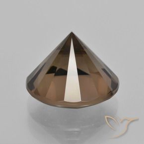 Quarzo fumé ombra marrone naturale da 6.93 ct, Taglio rotondo, VVS
