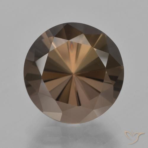7.57ct Naturale Marrone medio Quarzo fumé, Rotondo, VVS