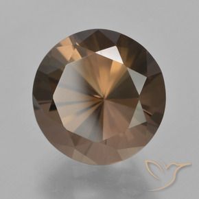 Quarzo fumé Marrone medio naturale da 7.57 ct, Rotondo, VVS