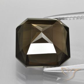 Quarzo fumé ombra marrone naturale da 7.63 ct, Ottagonale / Taglio smeraldo, VVS-VS