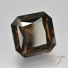 Quarzo fumé Marrone scuro naturale da 7.61 ct, Ottagonale / Taglio smeraldo, VVS-VS