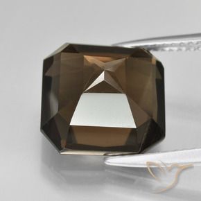Quarzo fumé Marrone scuro naturale da 7.61 ct, Ottagonale / Taglio smeraldo, VVS-VS