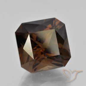 Quarzo fumé Hickory Brown naturale da 10.01 ct, Ottagonale / Taglio smeraldo, VVS