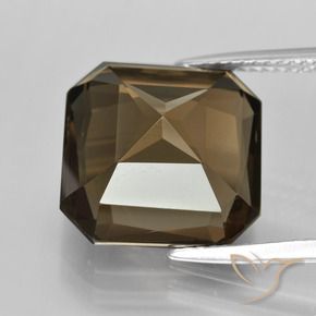 Quarzo fumé Marrone medio-chiaro naturale da 10.22 ct, Ottagonale / Taglio smeraldo, VVS