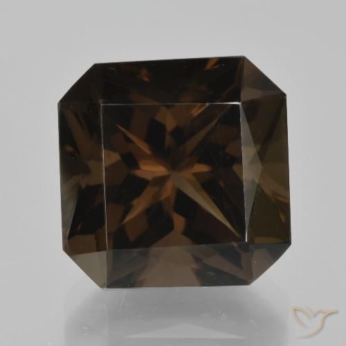 Quarzo fumè ombra marrone naturale da 10.15 ct, Ottagonale / Taglio smeraldo, VVS-VS