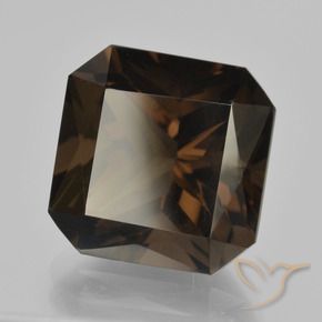 Quarzo fumè ombra marrone naturale da 10.15 ct, Ottagonale / Taglio smeraldo, VVS-VS