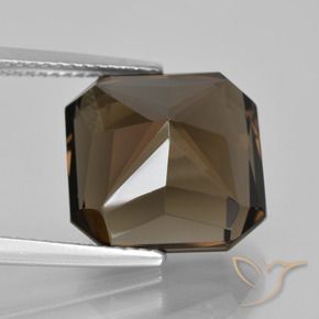 Quarzo fumé Marrone cioccolato naturale da 10.23 ct, Ottagonale / Taglio smeraldo, VVS-VS