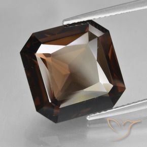 Quarzo fumé Hickory Brown naturale da 10.05 ct, Ottagonale / Taglio smeraldo, VVS