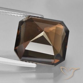 Quarzo fumé Hickory Brown naturale da 10.05 ct, Ottagonale / Taglio smeraldo, VVS