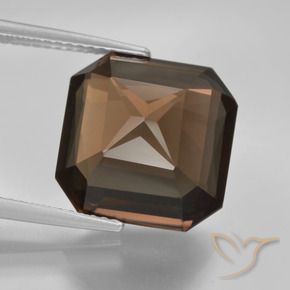 Quarzo fumé Hickory Brown naturale da 10.54 ct, Ottagonale / Taglio smeraldo, VVS