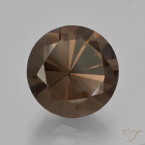 Quarzo fumé Marrone scuro naturale da 5.97 ct, Rotondo, VVS