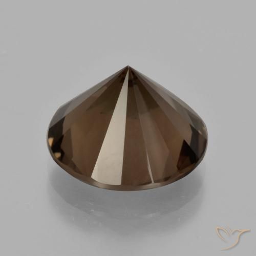 Quarzo fumé Marrone scuro naturale da 5.97 ct, Rotondo, VVS