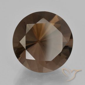 Quarzo fumé Marrone scuro naturale da 9.31 ct, Rotondo, VVS