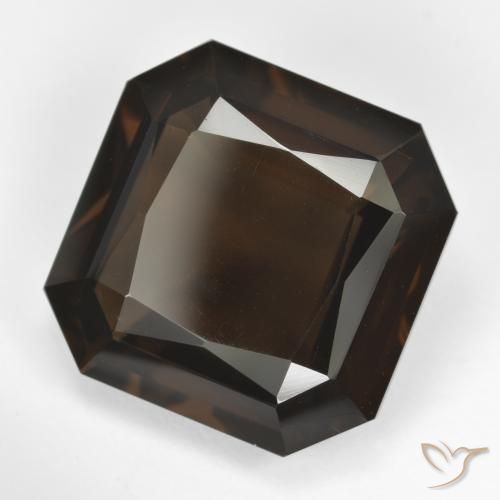 Quarzo fumé Marrone scuro naturale da 11.86 ct, Ottagonale / Taglio smeraldo, VVS