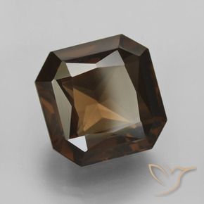 Quarzo fumé ombra marrone naturale da 12.25 ct, Ottagonale / Taglio smeraldo, VVS