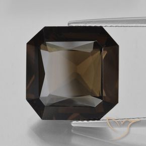 Quarzo fumé ombra marrone naturale da 13.20 ct, Ottagonale / Taglio smeraldo, VVS