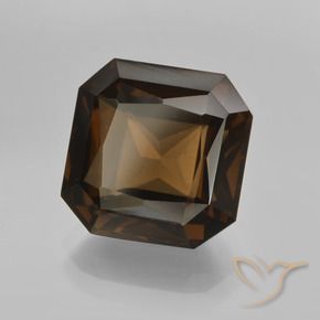 Quarzo fumé ombra marrone naturale da 7.63 ct, Ottagonale / Taglio smeraldo, VVS
