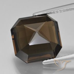 Quarzo fumé Blu scuro naturale da 7.81 ct, Ottagonale / Taglio smeraldo, VVS