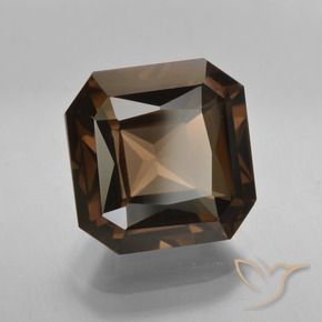Quarzo fumé Marrone rossastro naturale da 8.21 ct, Ottagonale / Taglio smeraldo, VVS
