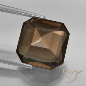 Quarzo fumé Marrone rossastro naturale da 8.21 ct, Ottagonale / Taglio smeraldo, VVS