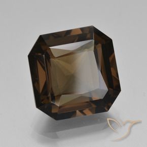 Quarzo fumé ombra marrone naturale da 8.61 ct, Ottagonale / Taglio smeraldo, VVS