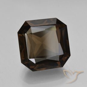 Quarzo fumé Marrone scuro naturale da 8.83 ct, Ottagonale / Taglio smeraldo, VVS-VS