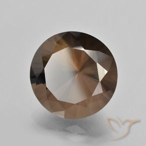 Quarzo fumé Marrone medio naturale da 11.32 ct, Rotondo, VVS