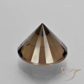 Quarzo fumé Marrone medio naturale da 11.32 ct, Rotondo, VVS