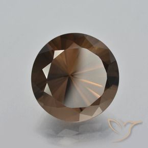 Quarzo fumé Marrone cioccolato naturale da 10.65 ct, Rotondo, VVS