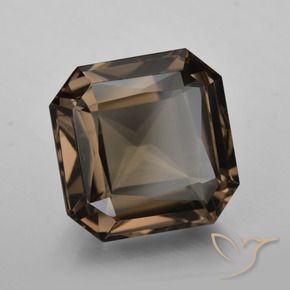 Quarzo fumé Marrone cioccolato naturale da 9.83 ct, Ottagonale / Taglio smeraldo, VVS-VS