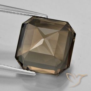 Quarzo fumé Marrone cioccolato naturale da 9.83 ct, Ottagonale / Taglio smeraldo, VVS-VS
