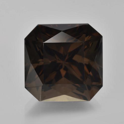 Quarzo fumé naturale marrone da 9,30 ct, taglio smeraldo, VVS