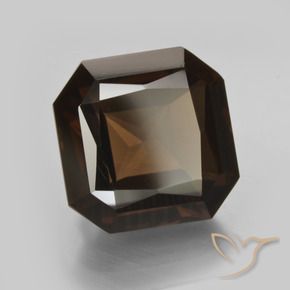 Quarzo fumé Marrone naturale da 9.17 ct, Ottagonale / Taglio smeraldo, VVS-VS
