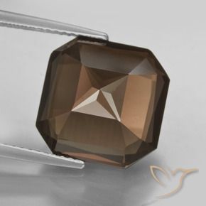 Quarzo fumé Marrone naturale da 9.17 ct, Ottagonale / Taglio smeraldo, VVS-VS