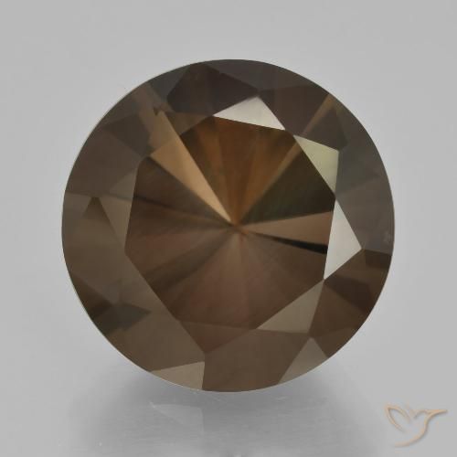 9.79ct Naturale Hickory Brown Quarzo fumé, Rotondo, VVS