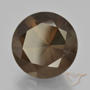 Quarzo fumé Hickory Brown naturale da 9.79 ct, Rotondo, VVS